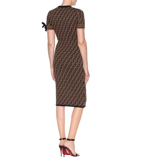 fendi brown jersey dress|fendi clothing line.